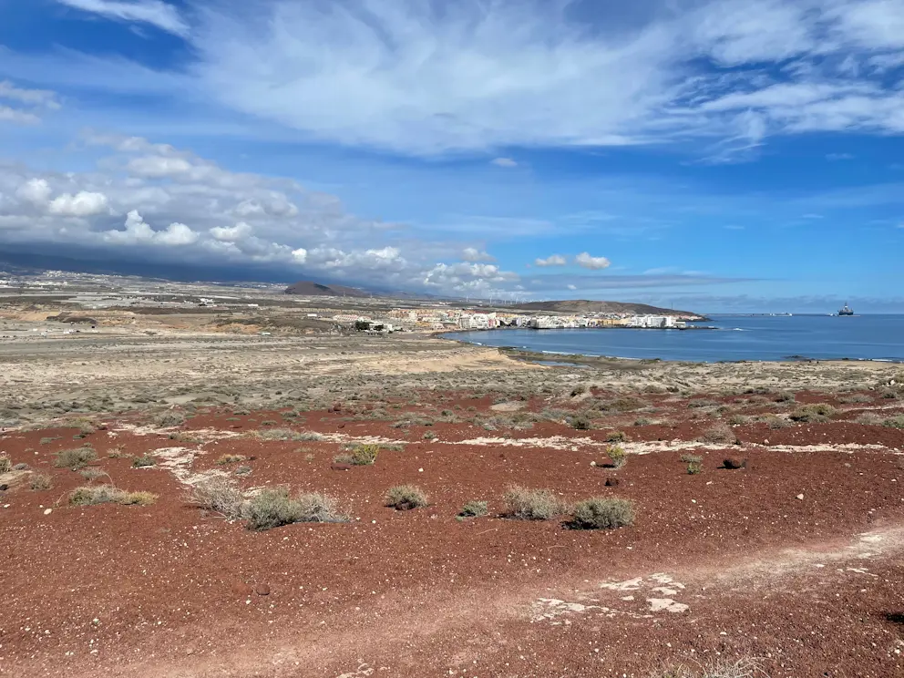 El Medano ze szlaku na Montaña Roja